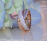 Überkreuzter Roségold Ring mit Diamanten #5