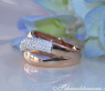 Überkreuzter Roségold Ring mit Diamanten #6