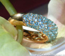 Edler Blautopas Pavé Ring #3