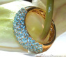 Edler Blautopas Pavé Ring #4