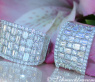 Exquisite Brillanten Ohrstecker mit Baguette Diamanten #2