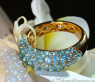 Edler Blautopas Pavé Ring #5