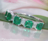 Exquisiter Smaragd Ring mit Baguette Diamanten #5
