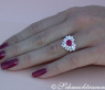 Erlesener Rubin Ring mit Brillanten im Herz Design #4
