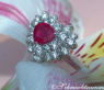 Erlesener Rubin Ring mit Brillanten im Herz Design #5