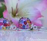 Elegante Brillanten Ohrgehänge mit Multicolor Saphiren #2