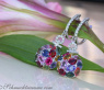 Elegante Brillanten Ohrgehänge mit Multicolor Saphiren #4