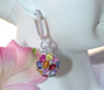 Elegante Brillanten Ohrgehänge mit Multicolor Saphiren #5
