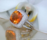 Stattlicher Madeira Citrin Ring mit Brillanten #1