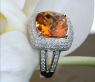 Stattlicher Madeira Citrin Ring mit Brillanten #4