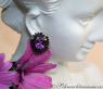 Bezaubernde Amethyst Ohrstecker mit schwarzen Diamanten #4