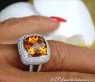 Stattlicher Madeira Citrin Ring mit Brillanten #6