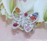 Feinster Brillanten Schmetterling Ring mit Regenbogen Saphiren #4