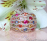 Stattlicher Regenbogen Saphir Ring mit Diamanten #1