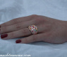 Stattlicher Regenbogen Saphir Ring mit Diamanten #3
