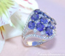 Stattlicher Ceylon Saphir Ring mit Brillanten #2