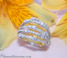 Mehrreihiger Diamanten Ring in Weißgold #2