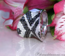 Stattlicher Ring mit schwarzen Diamanten im Zig-Zag Design #4