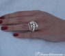 Mehrreihiger Brillanten Ring im Herz Design #6