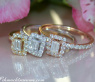 Drei bezaubernde Baguette Diamanten Ringe (stacking rings) #1