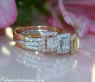 Drei bezaubernde Baguette Diamanten Ringe (stacking rings) #4