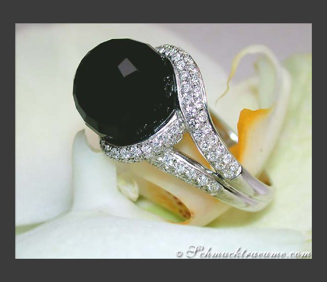 Attraktiver Onyx Brillanten Ring #1 Attraktiver Onyx Brillanten Ring #1