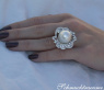 Prächtiger AAA Südseeperle Ring mit Brillanten (Ø 16 mm) #3