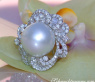 Prächtiger AAA Südseeperle Ring mit Brillanten (Ø 16 mm) #4