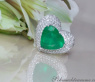 Prächtiger Smaragd Herz Ring mit Brillanten #2