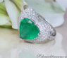 Prächtiger Smaragd Herz Ring mit Brillanten #5