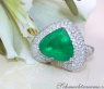 Prächtiger Smaragd Herz Ring mit Brillanten #6
