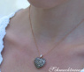 Attraktiver Herz Anhänger mit naturbraunen Brillanten an Kette #3