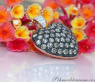Attraktiver Herz Anhänger mit naturbraunen Brillanten an Kette #4