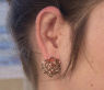 Bildschöne Rosen Ohrstecker mit naturbraunen Brillanten #3