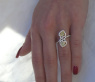 Femininer Herz Ring mit Brillanten und gelben Diamanten #5