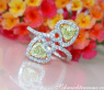 Femininer Herz Ring mit Brillanten und gelben Diamanten #6
