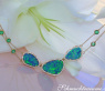 Feinstes Boulder Opal Collier mit Smaragden und Brillanten #4