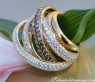 Mehrreihiger Brillanten Ring mit naturbraunen Brillanten in stattlicher Größe #1