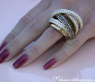Mehrreihiger Brillanten Ring mit naturbraunen Brillanten in stattlicher Größe #3