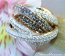 Mehrreihiger Brillanten Ring mit naturbraunen Brillanten in stattlicher Größe #5