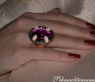 Außergewöhnlicher Amethyst Ring mit Brillanten und schwarzen Diamanten #4
