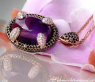 Auffallender Amethyst Anhänger mit Brillanten und schwarzen Diamanten #2