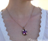 Auffallender Amethyst Anhänger mit Brillanten und schwarzen Diamanten #3
