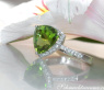 Feiner Peridot Ring mit Brillanten #4