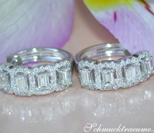Wunderschöne Diamant Ohrringe mit Baguette Diamanten Wunderschöne Diamant Ohrringe mit Baguette Diamanten