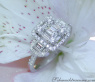 Femininer Diamanten Carré Ring in Weißgold 750 #1