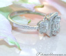 Femininer Diamanten Carré Ring in Weißgold 750 #7