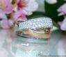 Mehrreihiger Diamanten Ring in Weißgold und Roségold #1