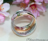 Mehrreihiger Diamanten Ring in Weißgold und Roségold #7