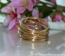 Mehrreihiger Diamanten Ring in einem zarten Design #7
